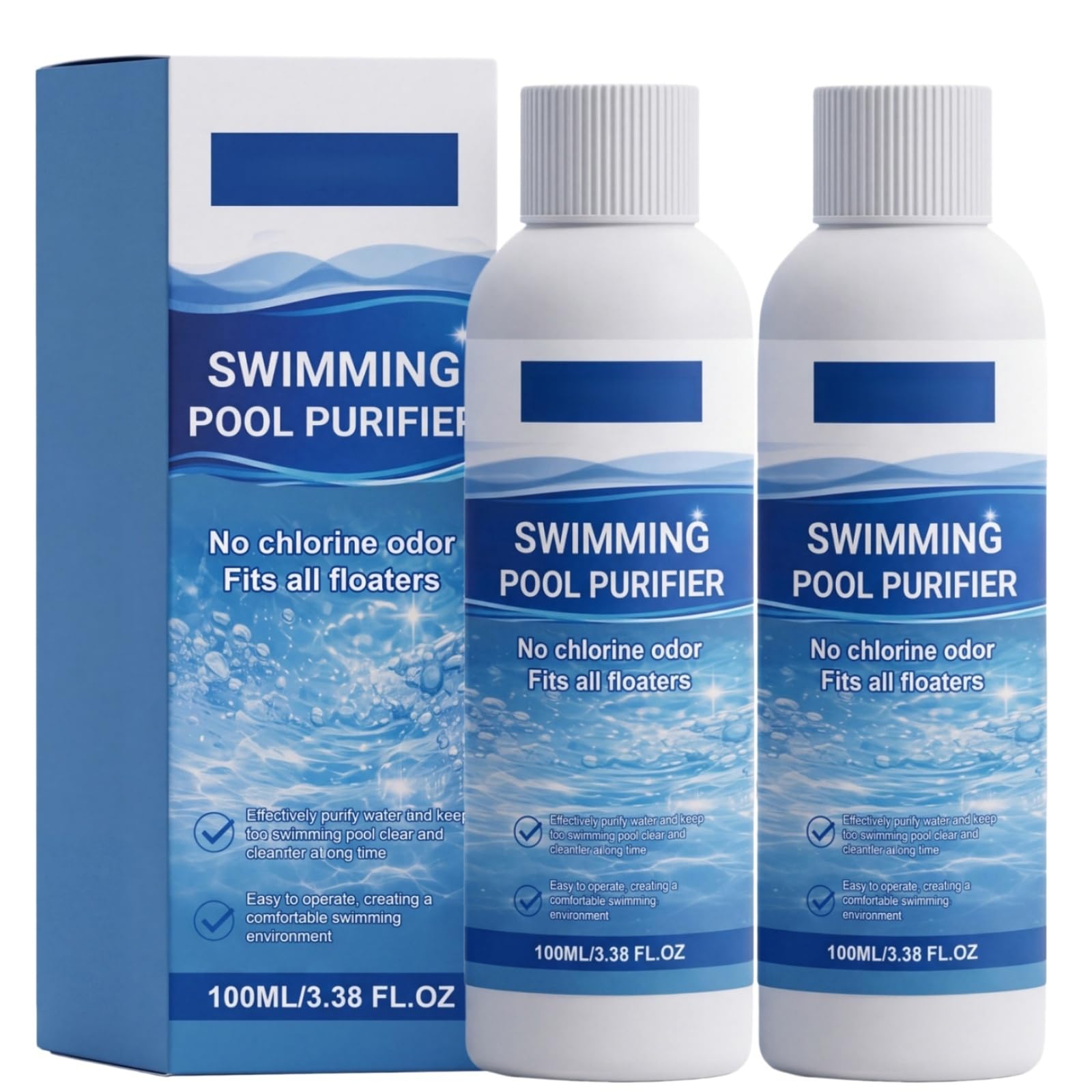 2 * 100ML Swimming Pool Water Clarifier Liquid,Swimming Pool Cleaner