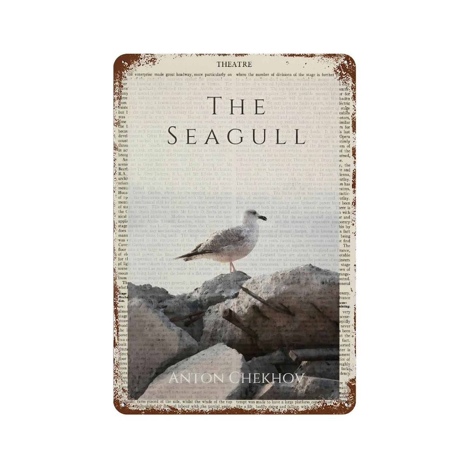 xiaoxiaoshen Anton Chekhov The Seagull Wall Decor Art Metal Tin Poster Modern Home Decor Art Home Bar Shop Decorations Vintage Sign 30x20cm
