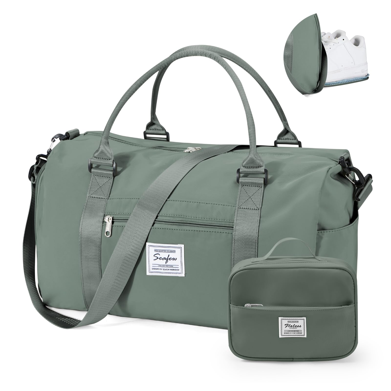 Gym Bagsfor Women with Shoes Compartment,Small Duffel BagsSport Bags with Toiletry Bags Overnight Travel Tote Bags Weekender Carry on Bag Personal