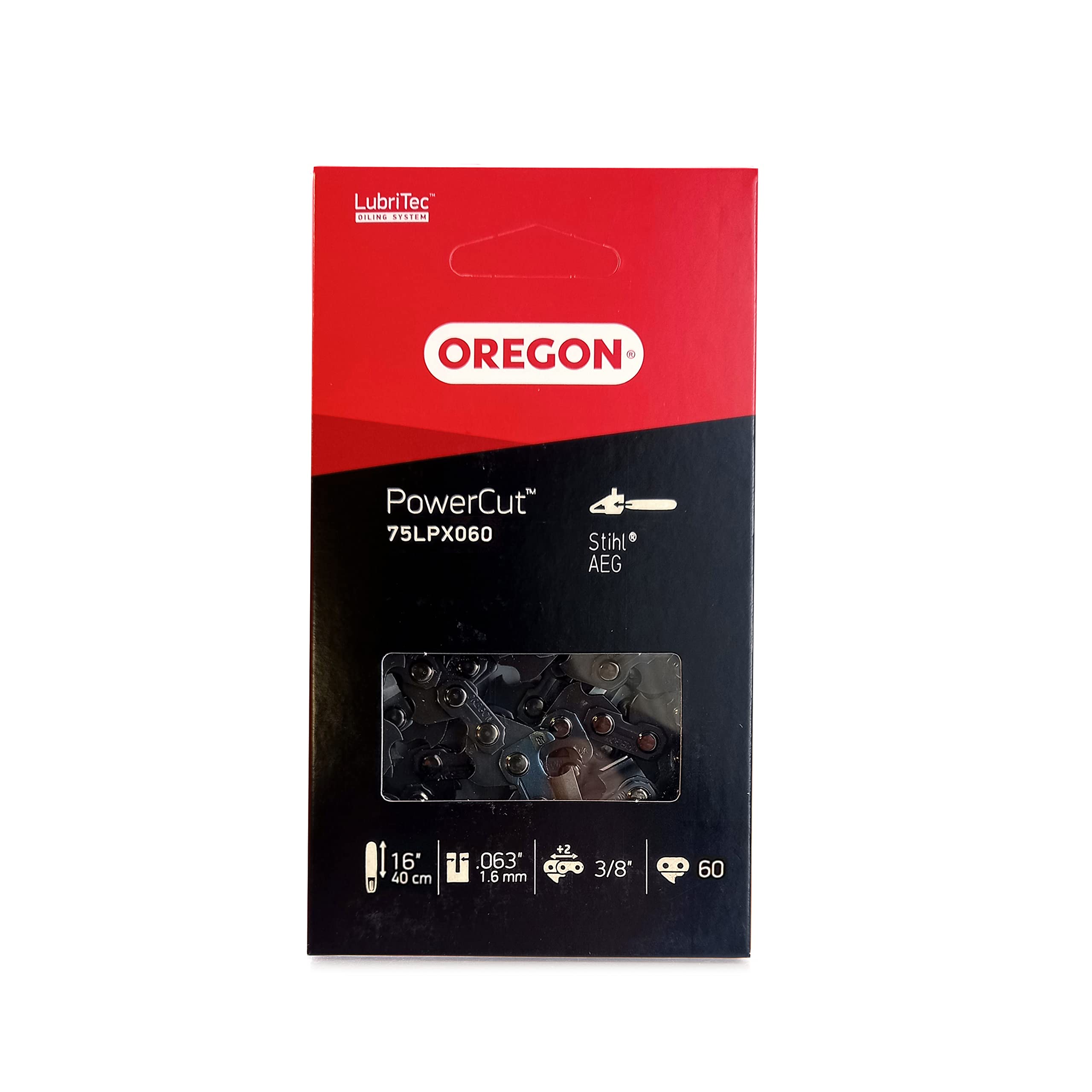 Oregon 75LPX060E Chain, 3/8-inch Pitch, 60 Drive Links