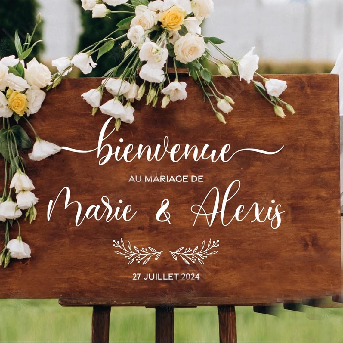 Vinilos Adhesivos For Bodas Personalizados, Adhesivos Personalizados For Fiestas De Bodas, Ocasiones Especiales, Letreros Con Espejo, Nombre Gráfico Y Fecha, Texto Con Cita, Calcomanía Personalizada