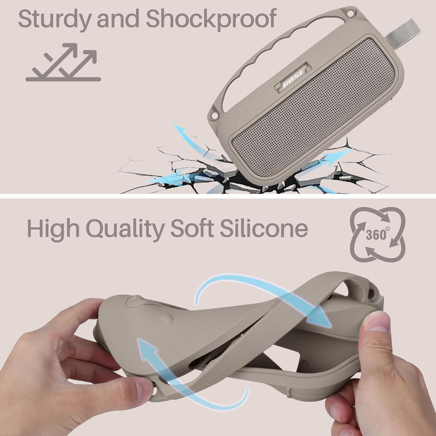 2nd Gen Silicone Cover Compatible with Bose SoundLink Flex 2nd Gen/Bose SoundLink Flex Portable Speaker (Sandstone Cover) - Image 7