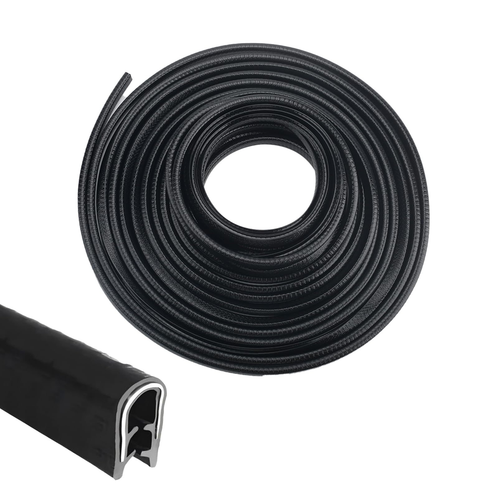 Vbgurr 16.4Ft (5M) Car Door Edge Protector,No Glue Rubber Cardoor Protector,Anti Collision U-Shape Cardoor Protectors Edge Guards Universal Fit For Trucks Sedans Suv (5M)