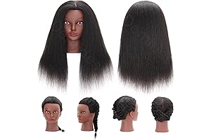Doll Head Human Hair Mannequin Hair Braiding Training Mannequin Head Cosmetology Mannequin Head
