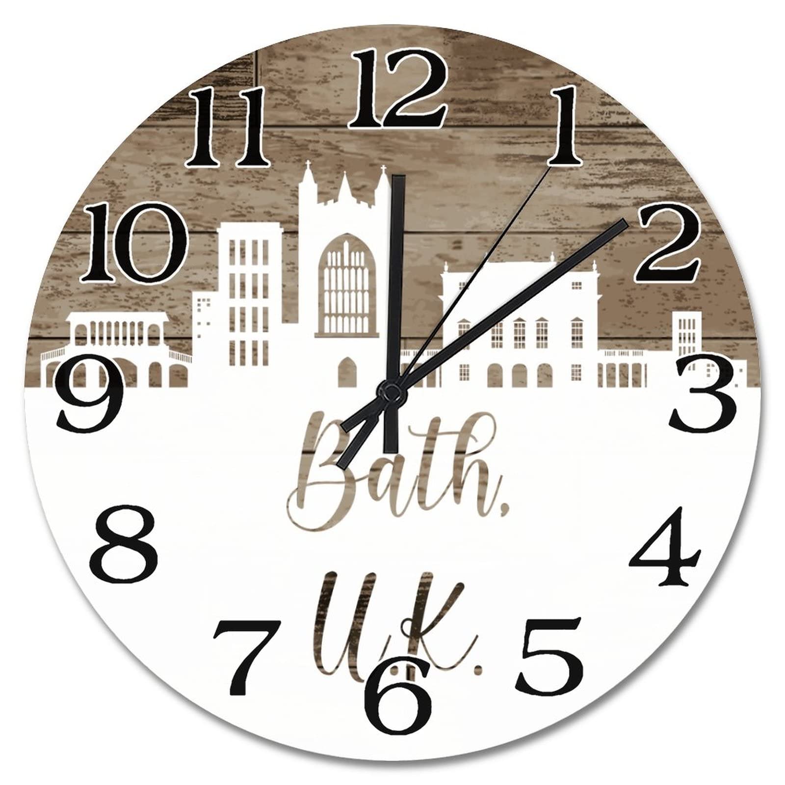 Horloge murale ronde pour cuisine et chambre au design silhouette