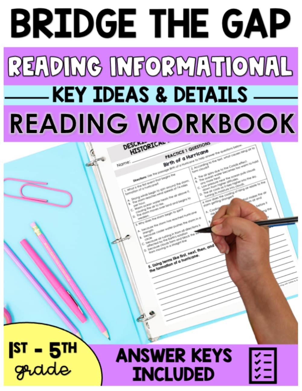Bridge the Gap Reading Informational Key Ideas & Details Workbook