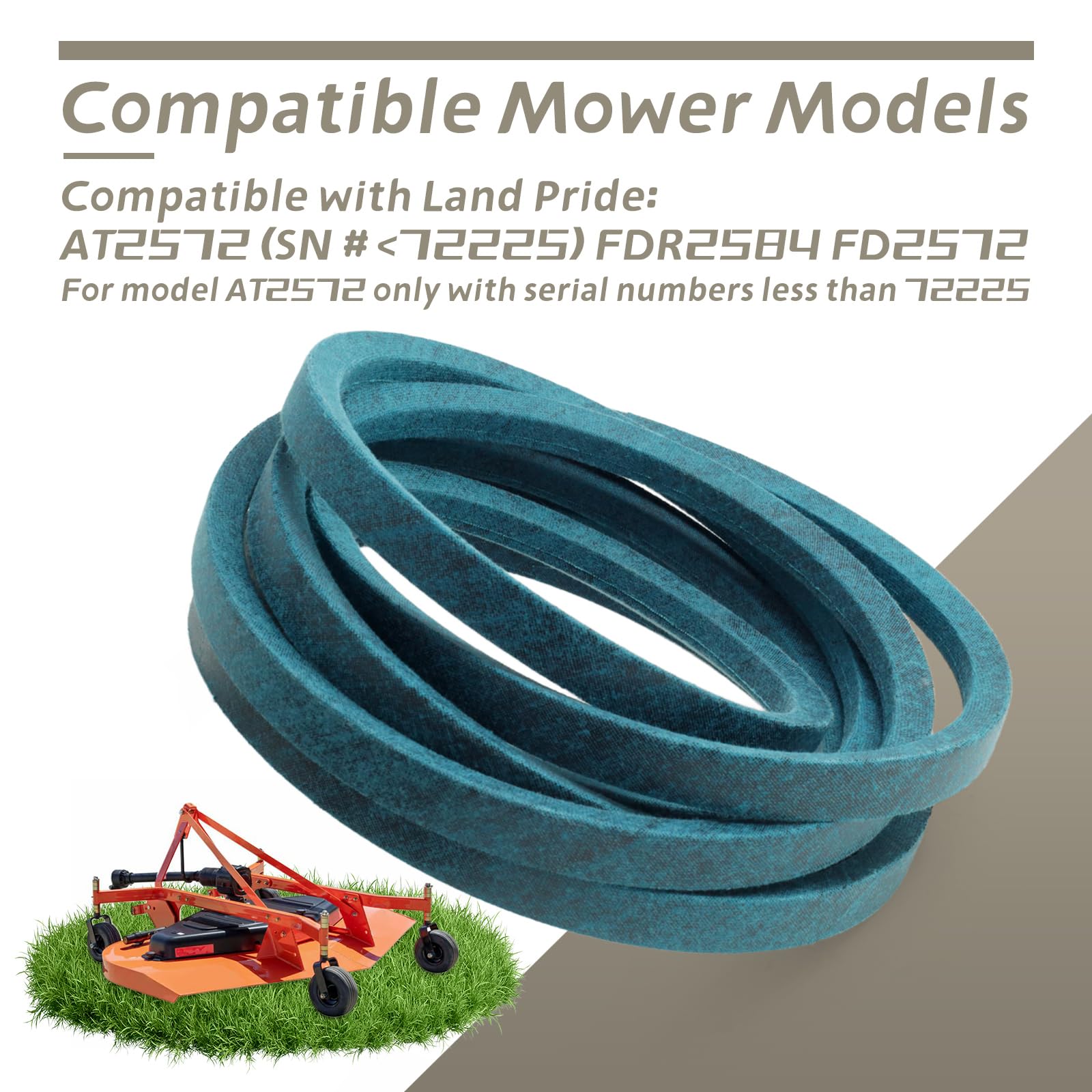 816-064C - Cinturón compatible con Land Pride AT2572 FDR2584 FD2572