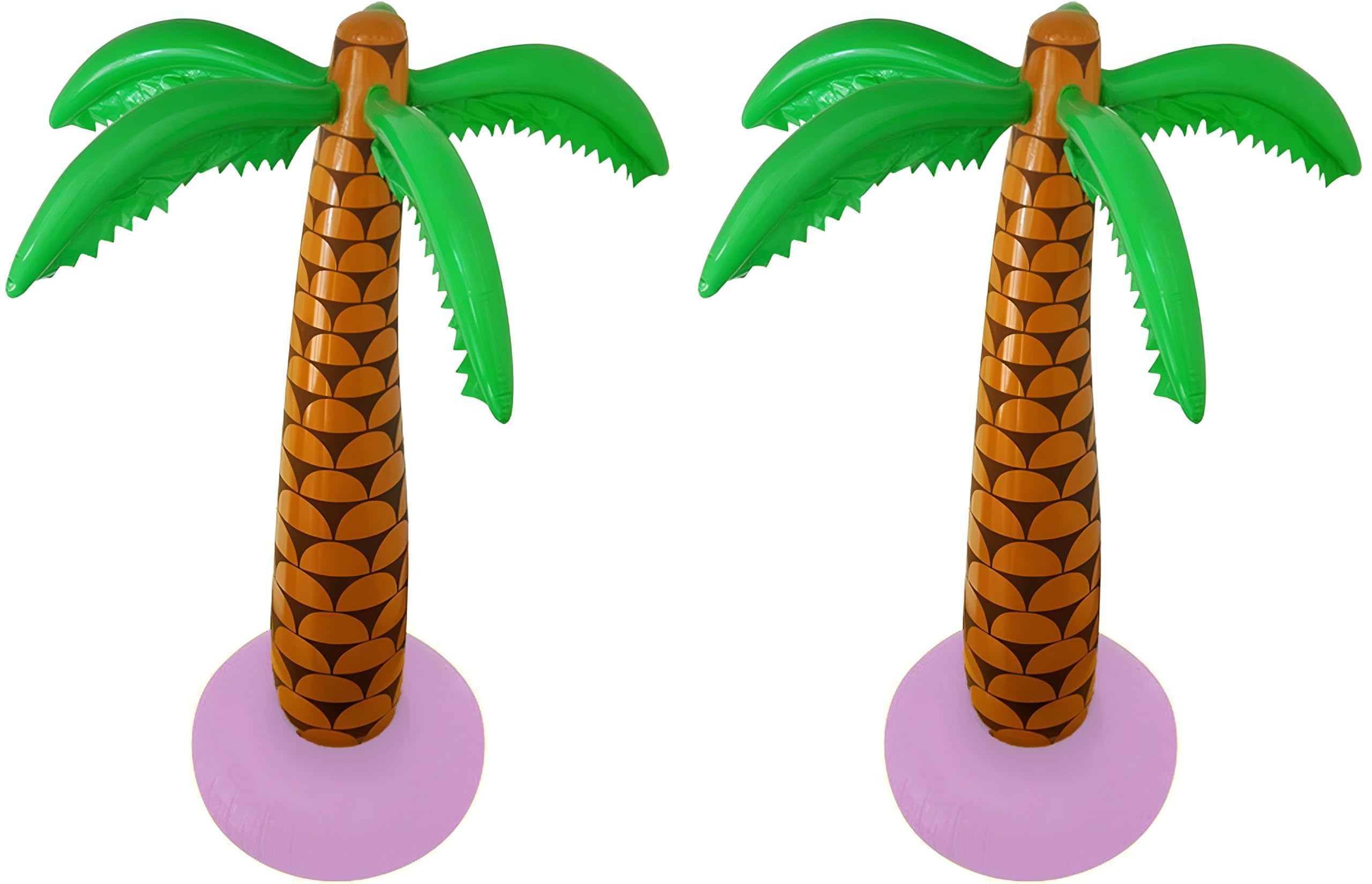 2 x Inflatable Palm Trees 90cm – Tropical Party Decorations – Hawaiian Luau Beach & Island Adventure Wayfinder Theme – Large Coconut Tree Prop for Kids & Adults Parties