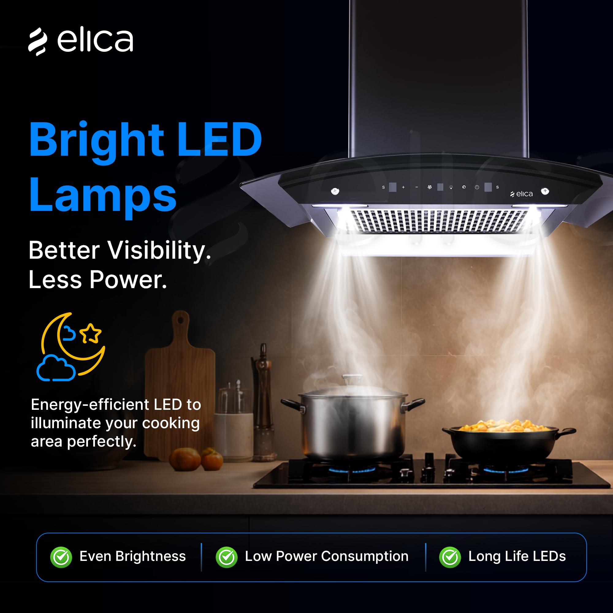 Elica Kitchen Chimney - Powerful & Easy Clean -5