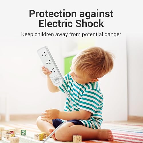 Miniatura 7 de Regleta de alimentación para exteriores, impermeable, IPX6, protector de sobretensiones con cable de extensión de 10 pies, 3 salidas amplias,