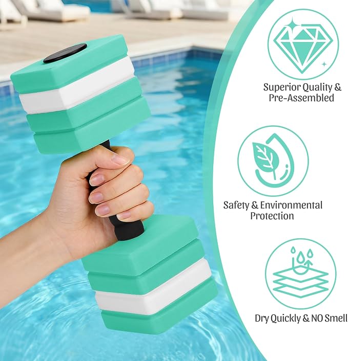 2 Pack Mancuernas Acuáticas para Ejercicio en Piscina miniatura 6