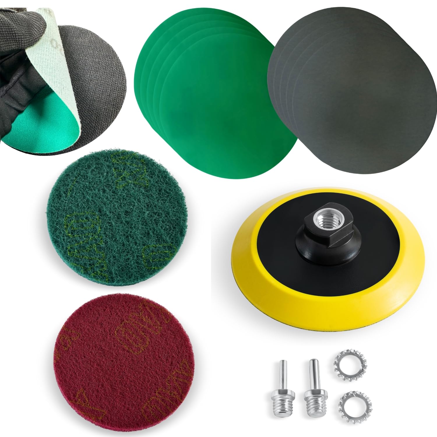 5" Wet/Dry Sanding Disc Kit - 50 Grit Discs -1
