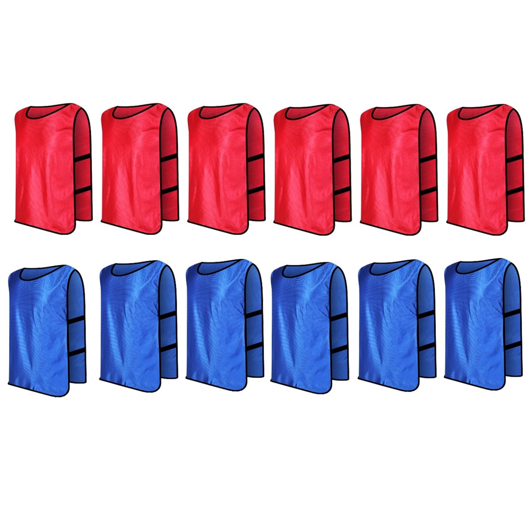 Gilets de 24 Dodgeball Enfants pour Aire de Jeux Rouge et Bleu