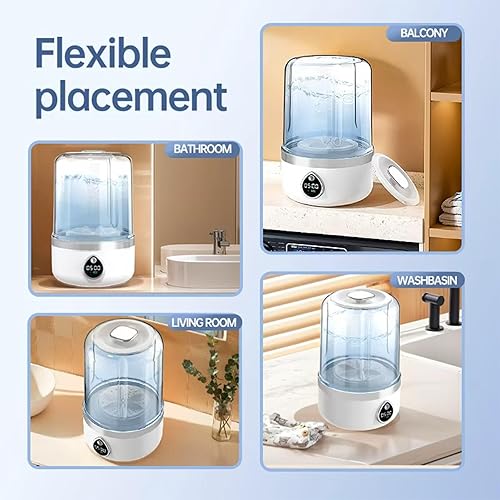 Miniatura 2 de Lavadora de ropa interior, mini lavadora portátil recargable, inalámbrica, limpia profundamente la ropa pequeña para brasier, ropa interior,