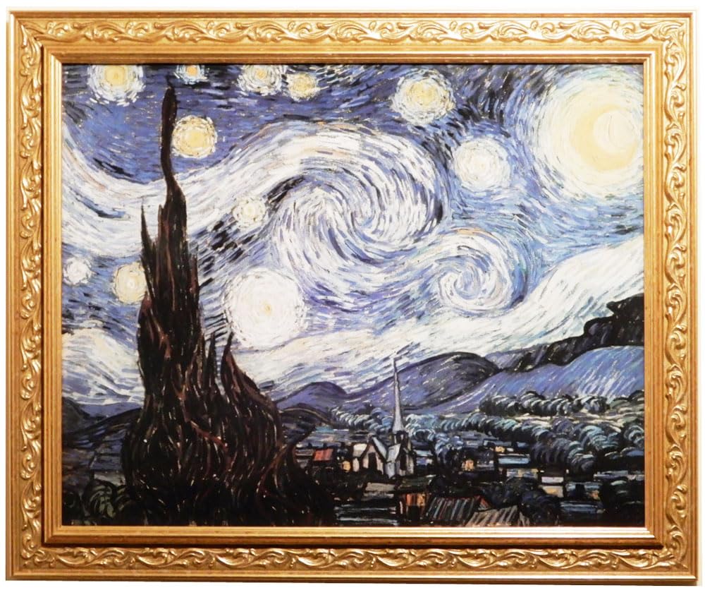 Amazon.co.jp: JHA 額絵 絵画 世界の名画 ゴッホ「星月夜