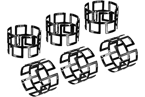 uxcell Black Napkin Rings Set: Elegant Dining Table Decor