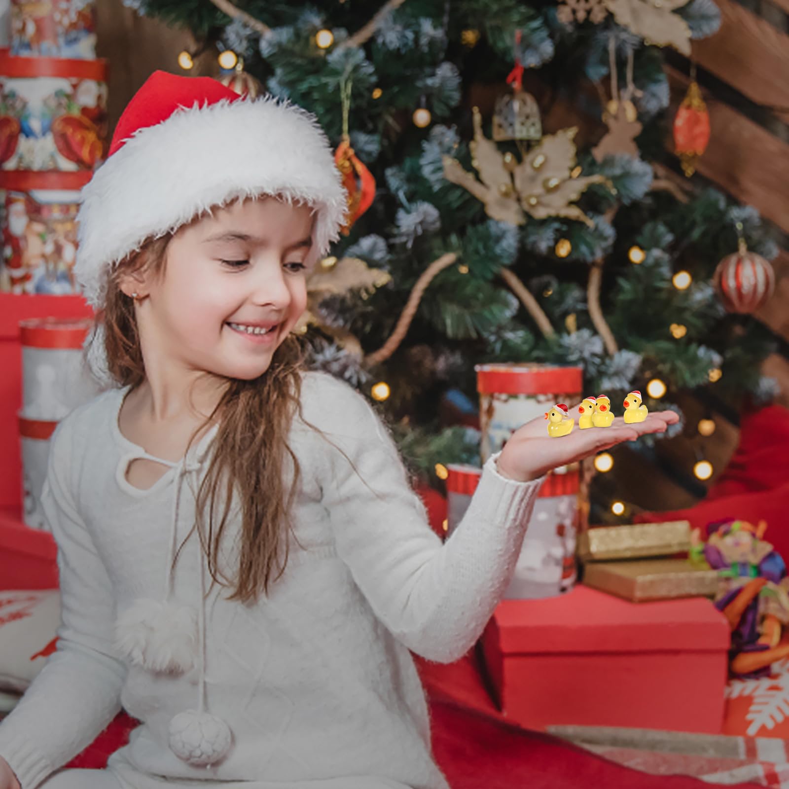 VENTDOUCE Babbo Natale in resina | Babbo Natale in resina - Decorazioni da tavolo in miniatura per casa delle bambole di Natale decorazioni da giardino accessori
