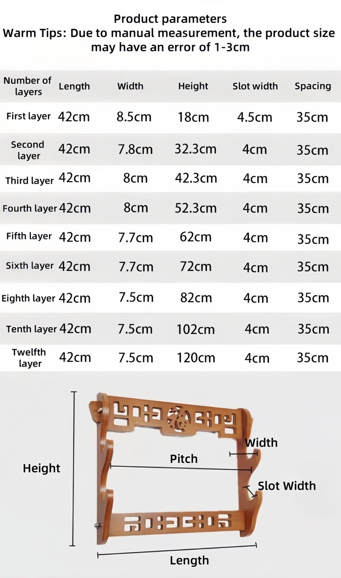 Taqargzy Sword Mount for Wall Waterproof?Enduring, Lightweight and Space-Saving?Easy to Install for Wall Mount Japanese Samurai Display Stand.(1 Layer)