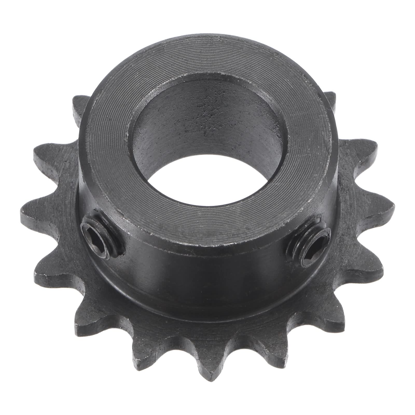 uxcell 16 Tooth Roller Sprocket B Type, #25 Chain, Single Strand 1/4" Pitch, 15mm Bore Black Oxide C45 Carbon Steel with Set Screws for ISO 04C — Amazon image 7
