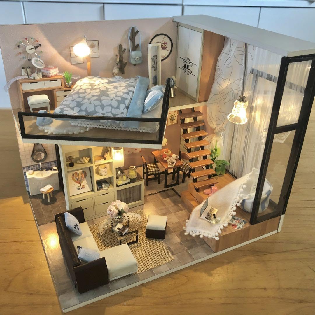 ミニチュアドールハウス　完成品　北欧風ハウス❤︎ Amazon.co.jp: ミニチュアドールハウス 完成品 北欧風ハウス︎ : Toys