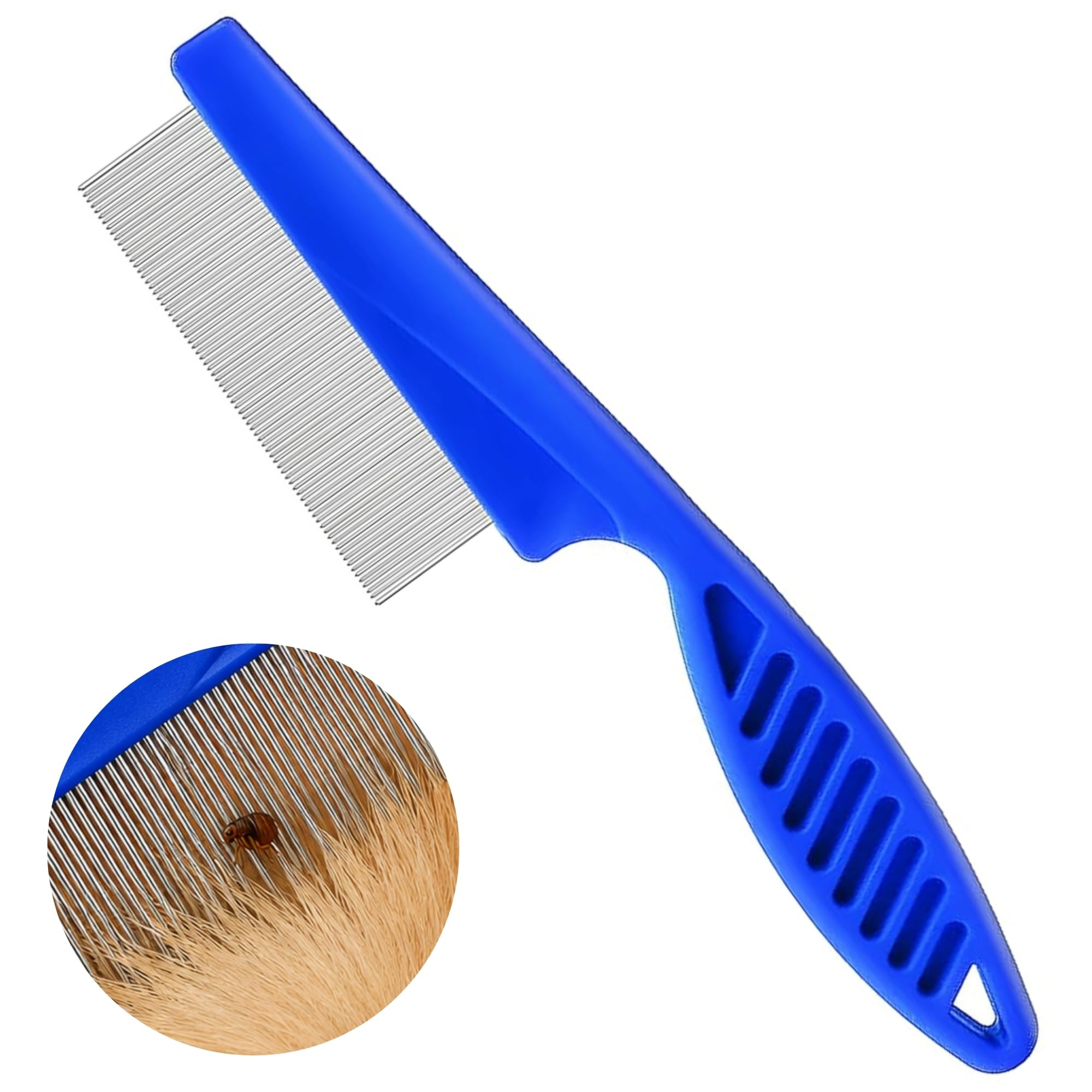 Buraq Pets Flea Comb for Cat & Dog For Removing Fleas, Tick & Lice, Dog Comb, Cat Comb, Grooming Tool for Pets (Large)-image-4