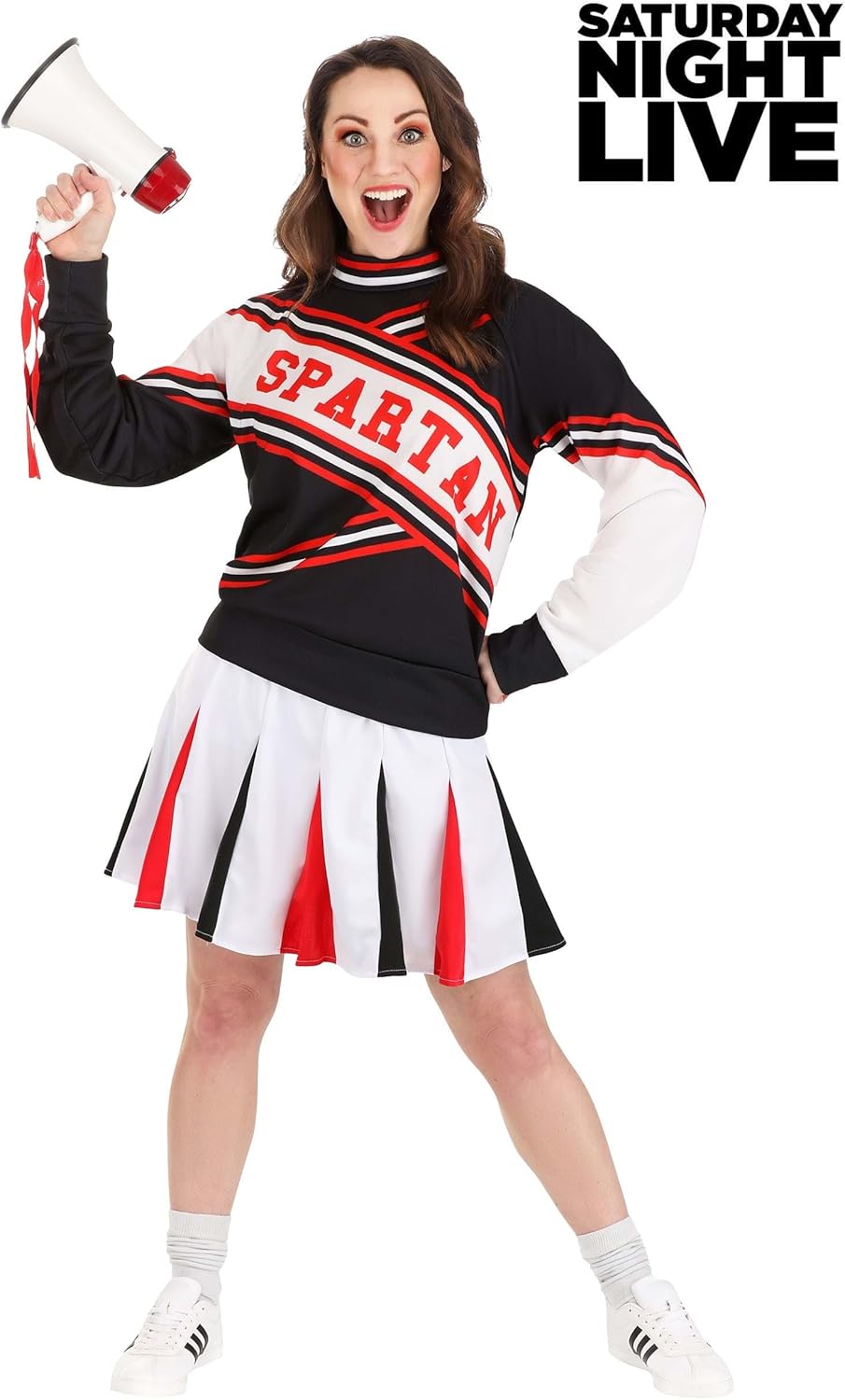 Women's Deluxe Saturday Night Live Spartan Cheerleader Costume, SNL Cosplay Outfit, Women's Cheerleader Uniform