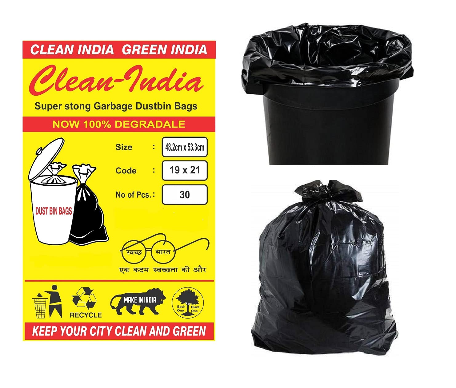 Clean India Garbage Bags - Medium Size -17