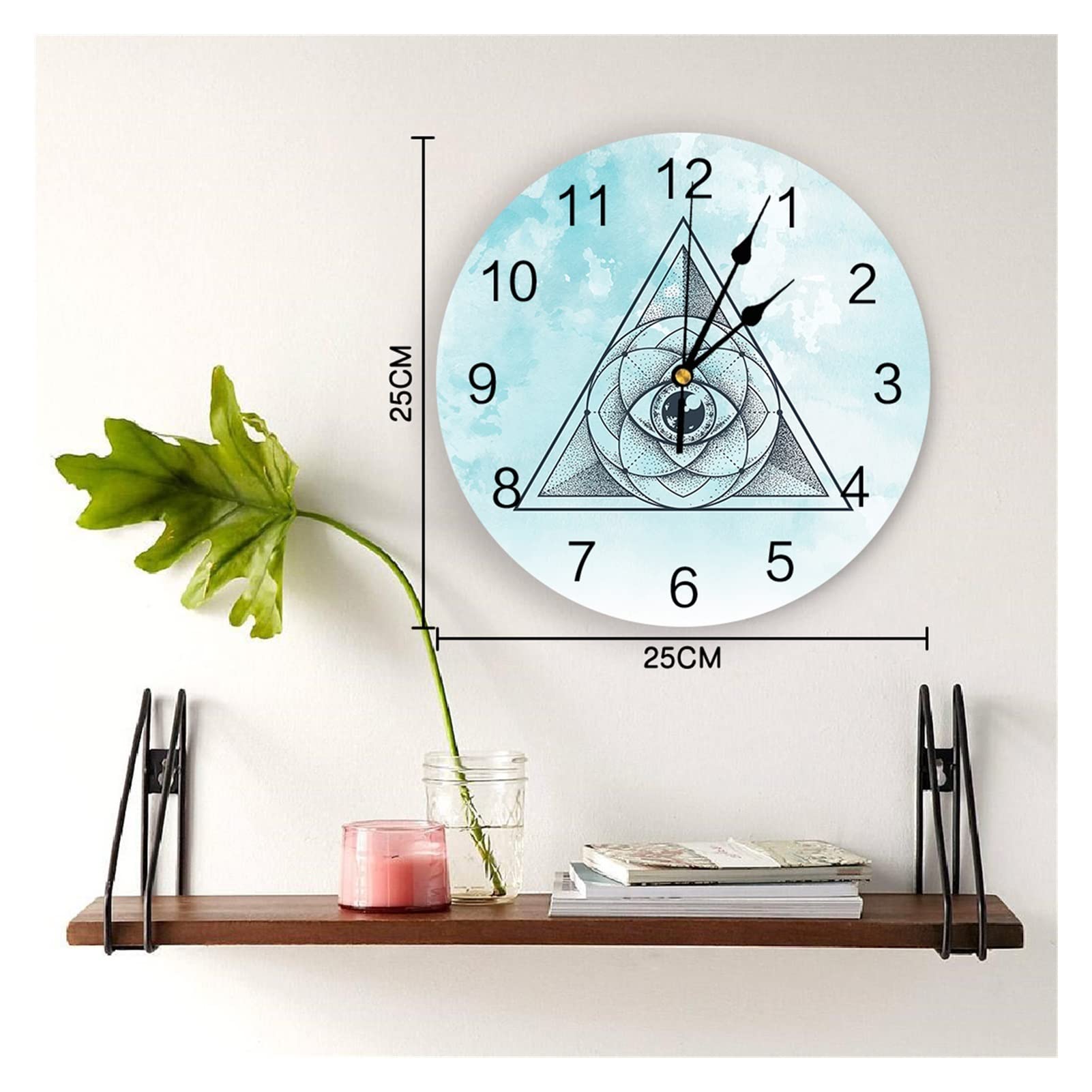 Orologio da parete decorativo Orologio da parete Geometria sacra Orologio digitale silenzioso Operativo Rotondo Casa Ufficio Scuola Orologi per la decorazione
