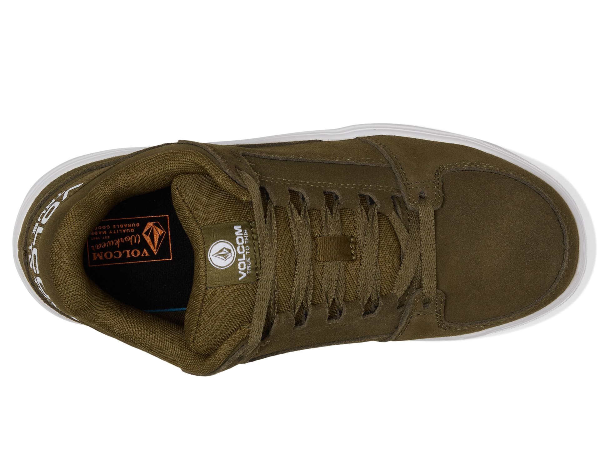 Volcom® Evolve EH Comp Toe Men Shoes – Suede and Leather Upper – Soft Insole – Memory Foam Cushioning Olive 10.5 W