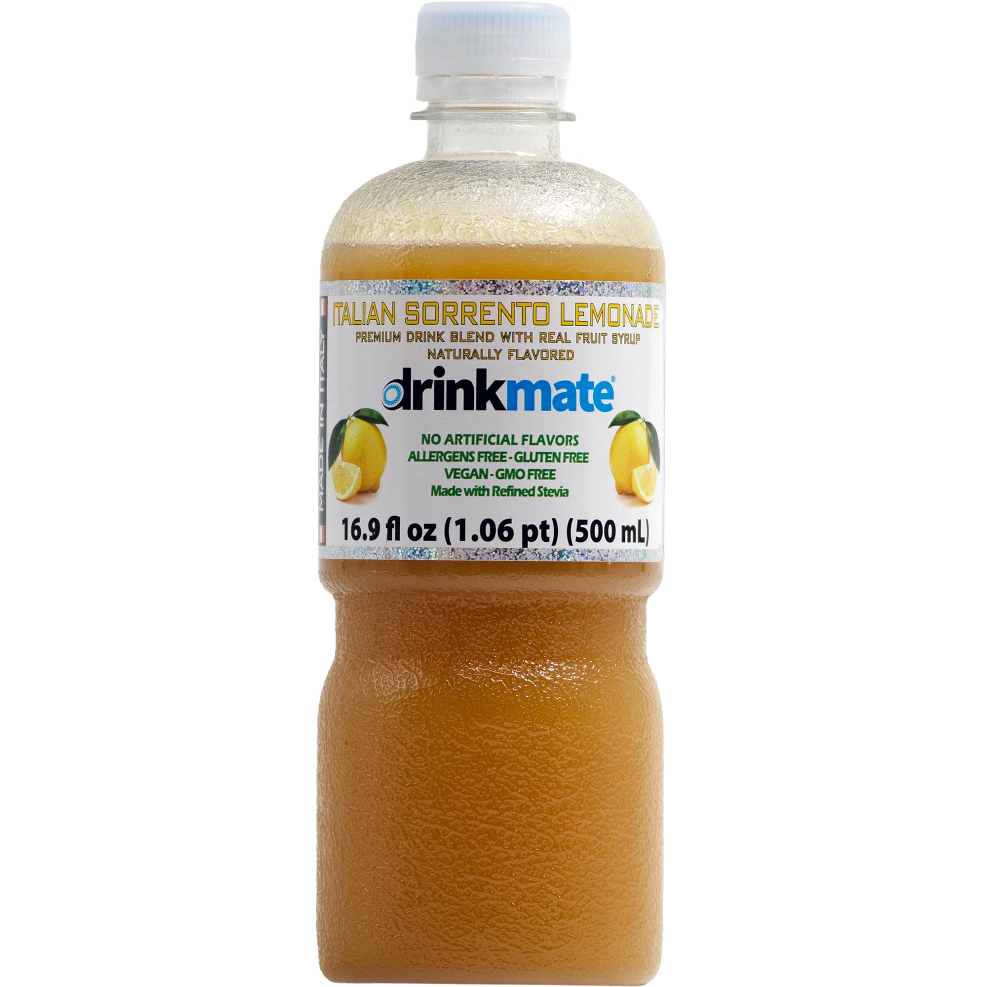 Premium Beverage Flavor Syrup, Made in Italy, Sorrento Lemonade Flavor, Low Sugar, Low Calories, 16.9 Ounces (Single Pack)