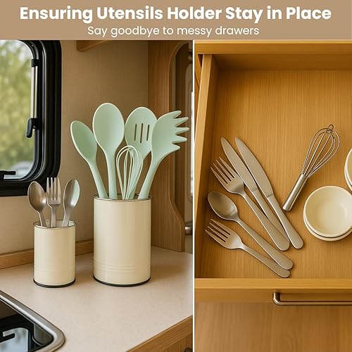 Miniatura 10 de Soporte magnético para utensilios de autocaravana, organizador de cubiertos portátil para campistas y caravanas con imán adhesivo