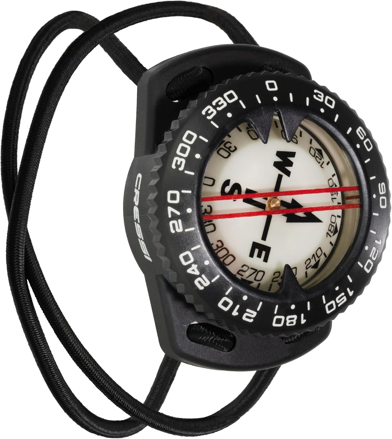Cressi Compass with Adaptable Bungee Mount for Scuba Diving- Easy to Read- Designed in Italy