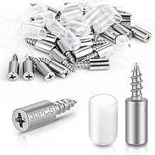 30 x Shelf Brackets Ø7.5mm - Self Tapping Shelf Supports with Clear Rubber Protector for Cabinets Furniture Wardrobe Shelves and Home Shelves