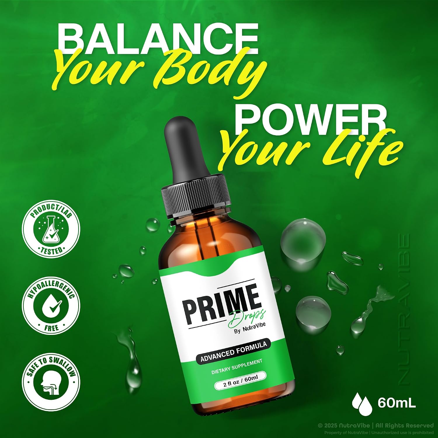 (2 Pack) Prime Drops for Men – PrimeDrops Daily Liquid Formula for Drive, Stamina & Active Energy | Natural Plant-Based Blend for Men’s Balanced Well-Being & Performance, Easy-To-Use (60 Servings)