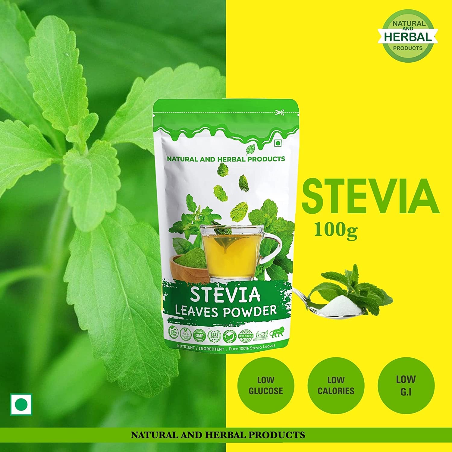 Buy Now Stevia Powder Sugar Free Natural Sweetener Zero Calorie, Can...