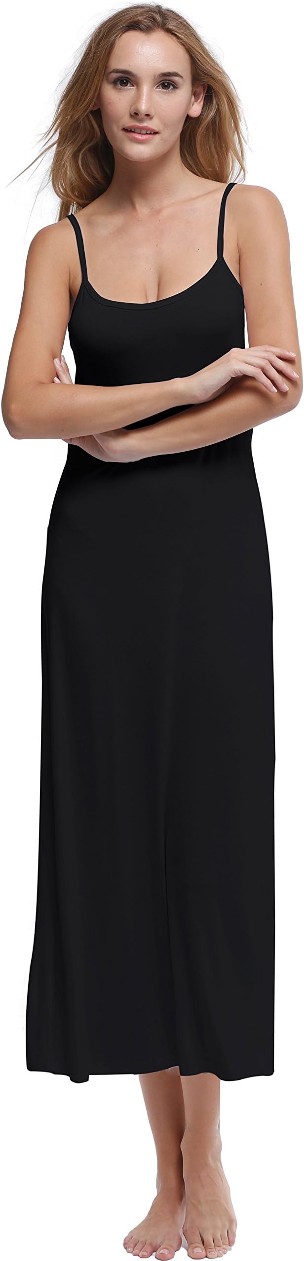 – Women's Long Full Cami Slip Dress Sleeveless Nightgowns