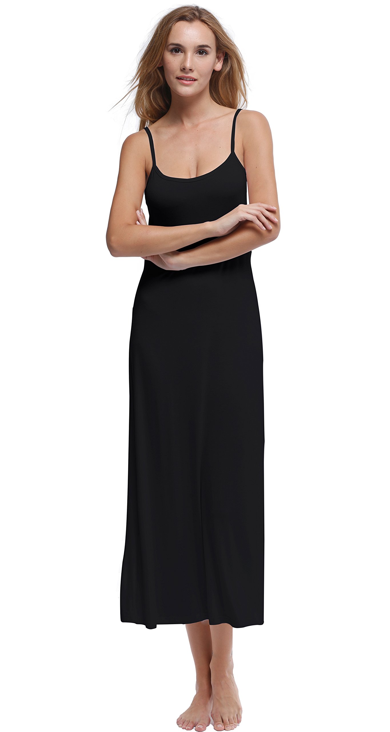 PapicutewWomen's Long Full Cami Slip Dress Sleeveless Nightgowns