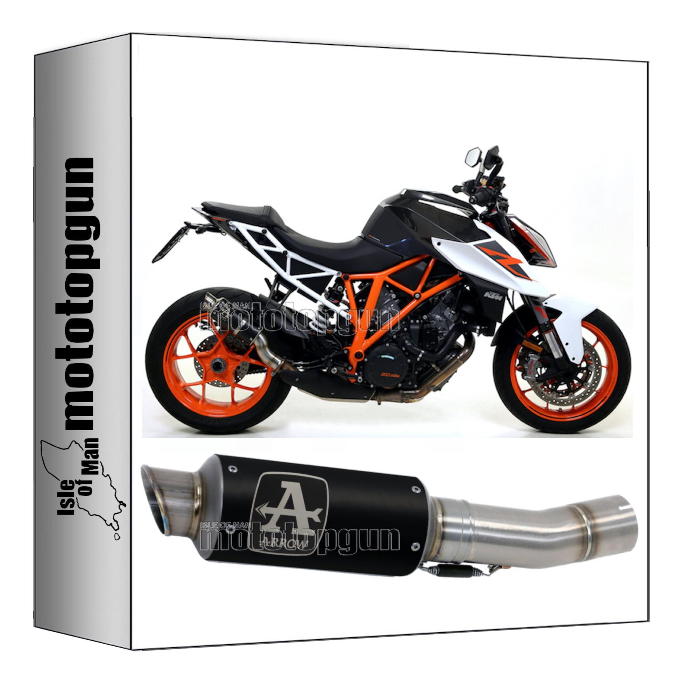 Echappement Arrow 71537GPI GP2 nichrom noir avec embout en acier robuste - 3