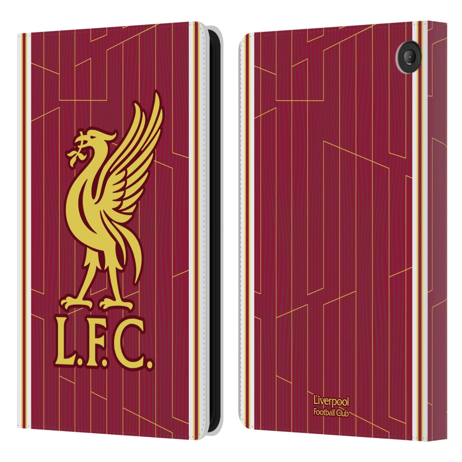Head Case Designs Officially Licensed Liverpool Football Club Home Kit 2024/25 Leather Wallet Case Compatible With Amazon Fire 7 2022