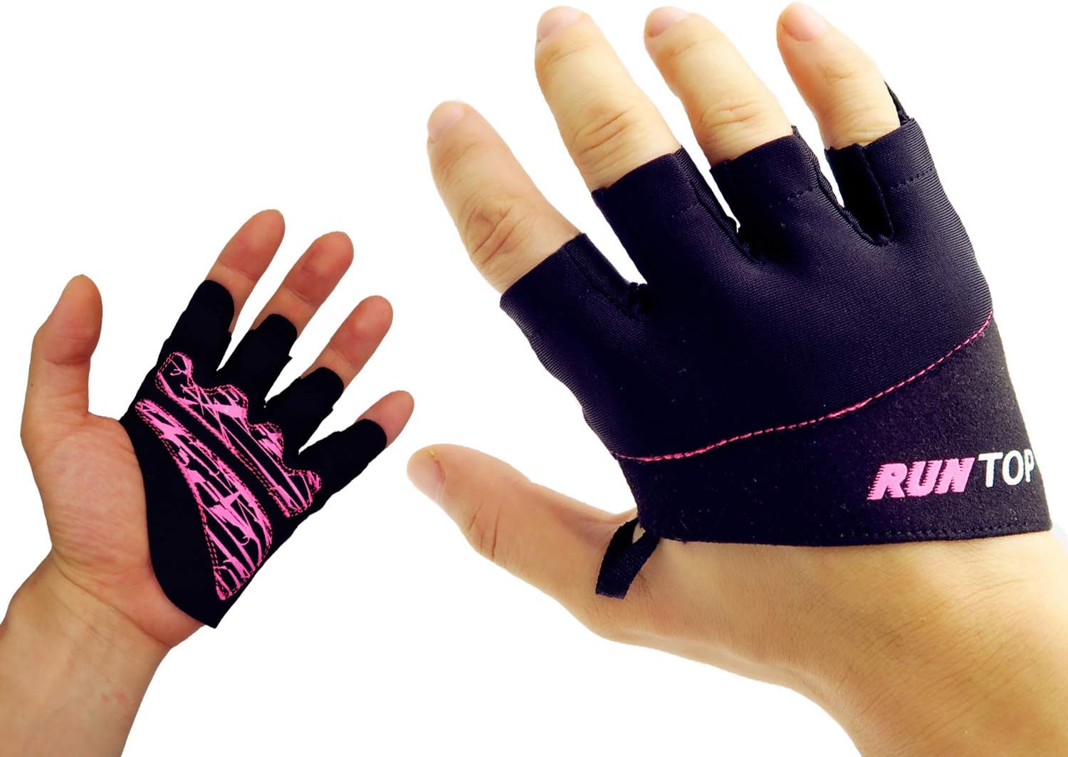 Workout Gloves Weight Lifting Grips with Silicon Padding by RUNTOP - Exercise Gloves Perfect for Women Men Cross Fitness Training WODS Weightlifting Bodybuilding Powerlifting Gym Fitness