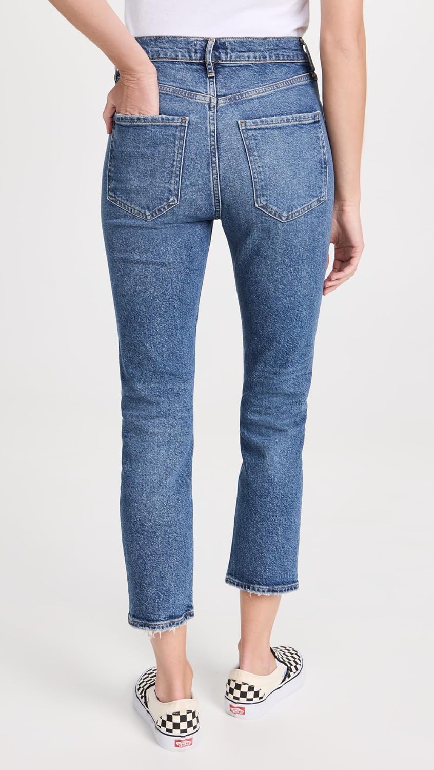 AGOLDE Women's Riley High Rise Straight Crop Jeans - Image 3