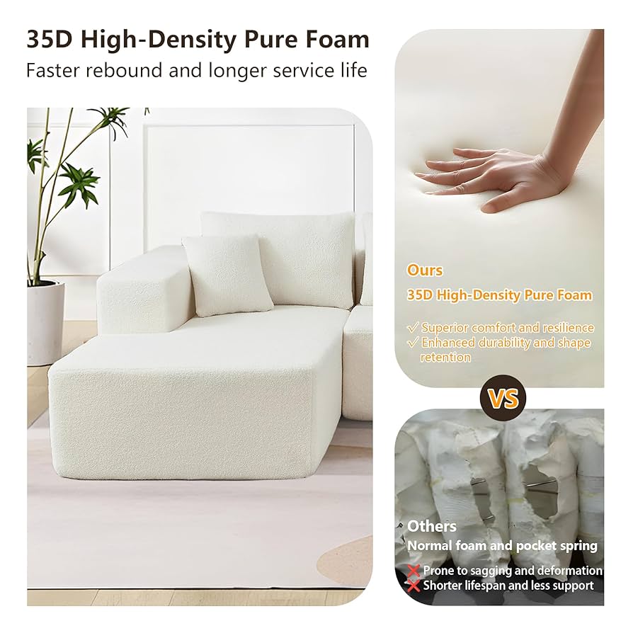 LIVING HOUSE モコアソファ Amazon.com: KIMOHOME Sofa-in-a-Box, Memory Foam 104