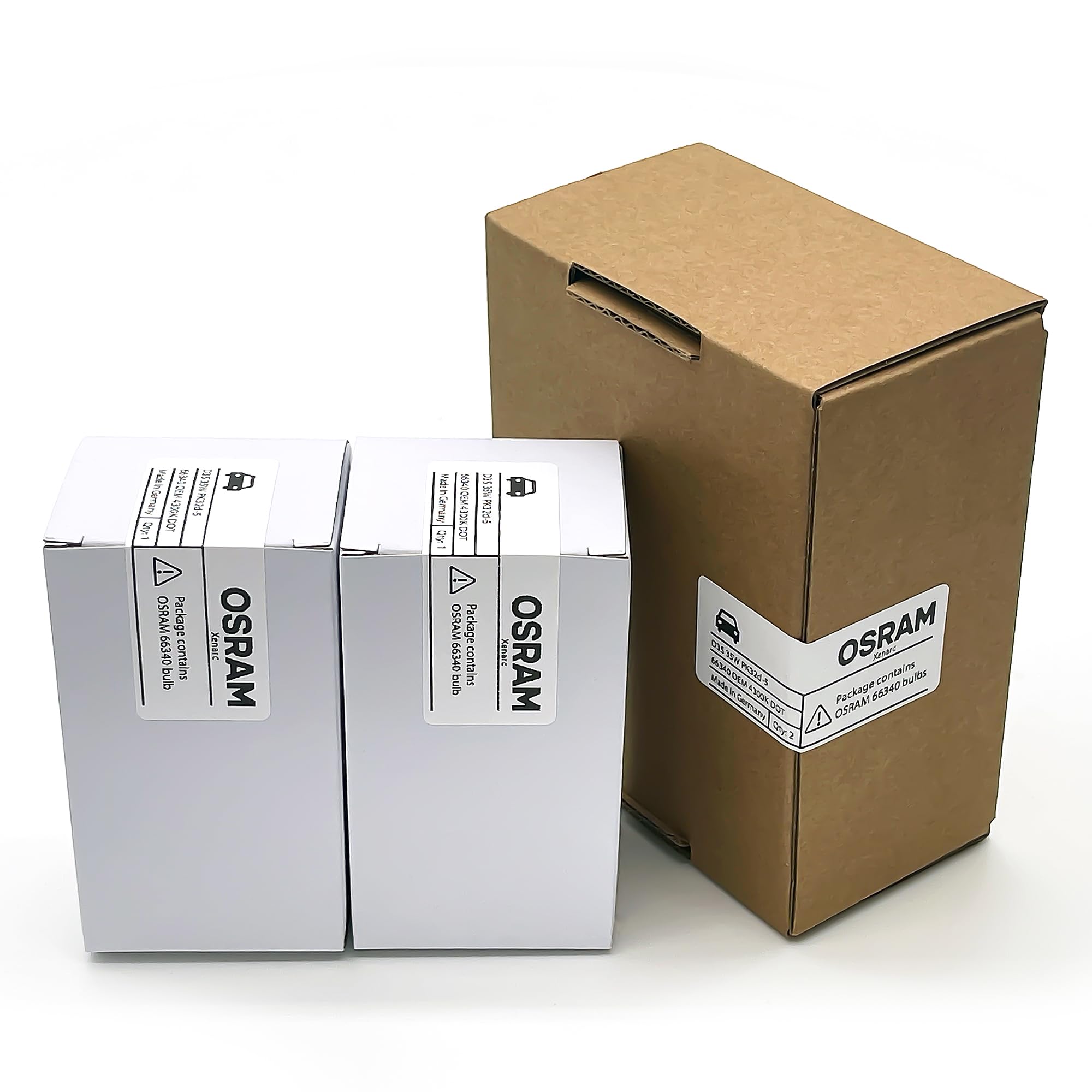 D3S 66340 Xenon HID Headlight Bulb 35W 42V PK32d-5 4300K Made in Germany/Pack of 2