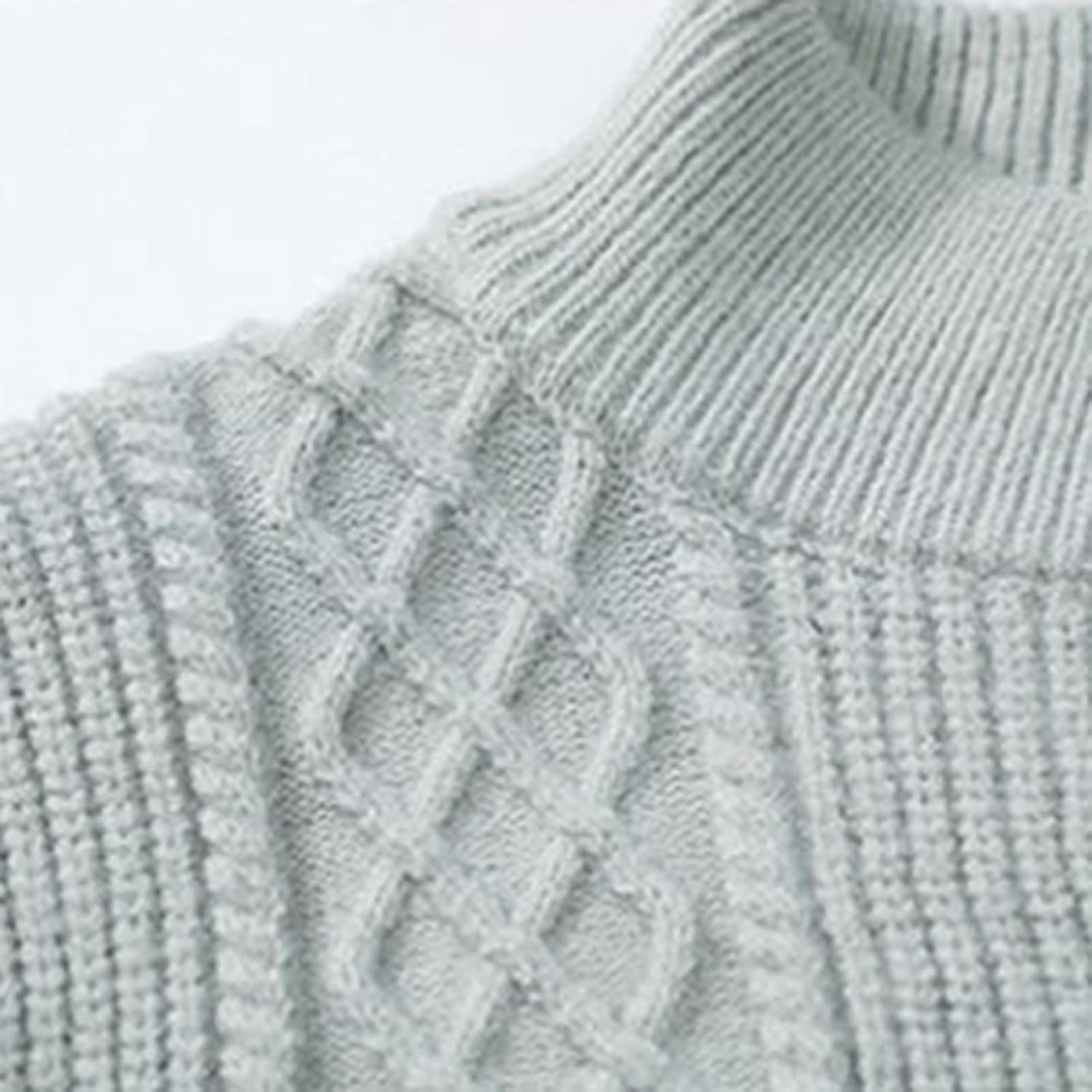 Men's Slim Fit Full Zip Up Stand Collar Casual Knitted Sweaters Long Sleeve Casual Cardigan Big and Tall Fashion Tops