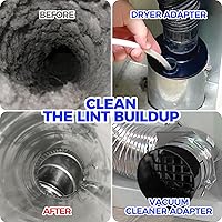 Vista 3 de Holikme Kit limpiador de ventilación de secadora, incluye cepillo de limpieza de ventilación de secadora de 30 pies, accesorio para aspiradora