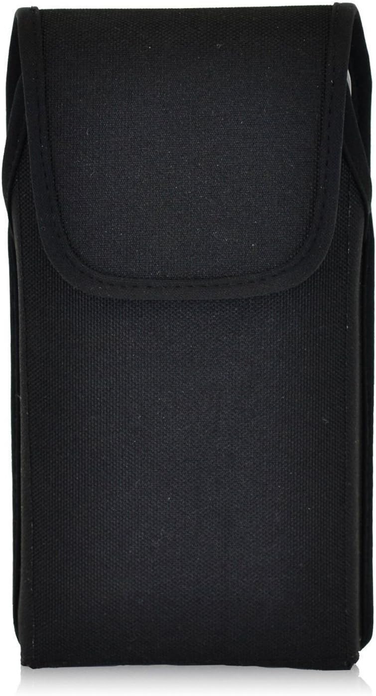 Turtleback Belt Clip Case Compatible with Apple iPhone 6 Plus, iPhone 6S Plus Fits w/OB Defender or Bulky Cases. Black Vertical Holster Nylon Pouch with Heavy Duty Rotating Belt Clip