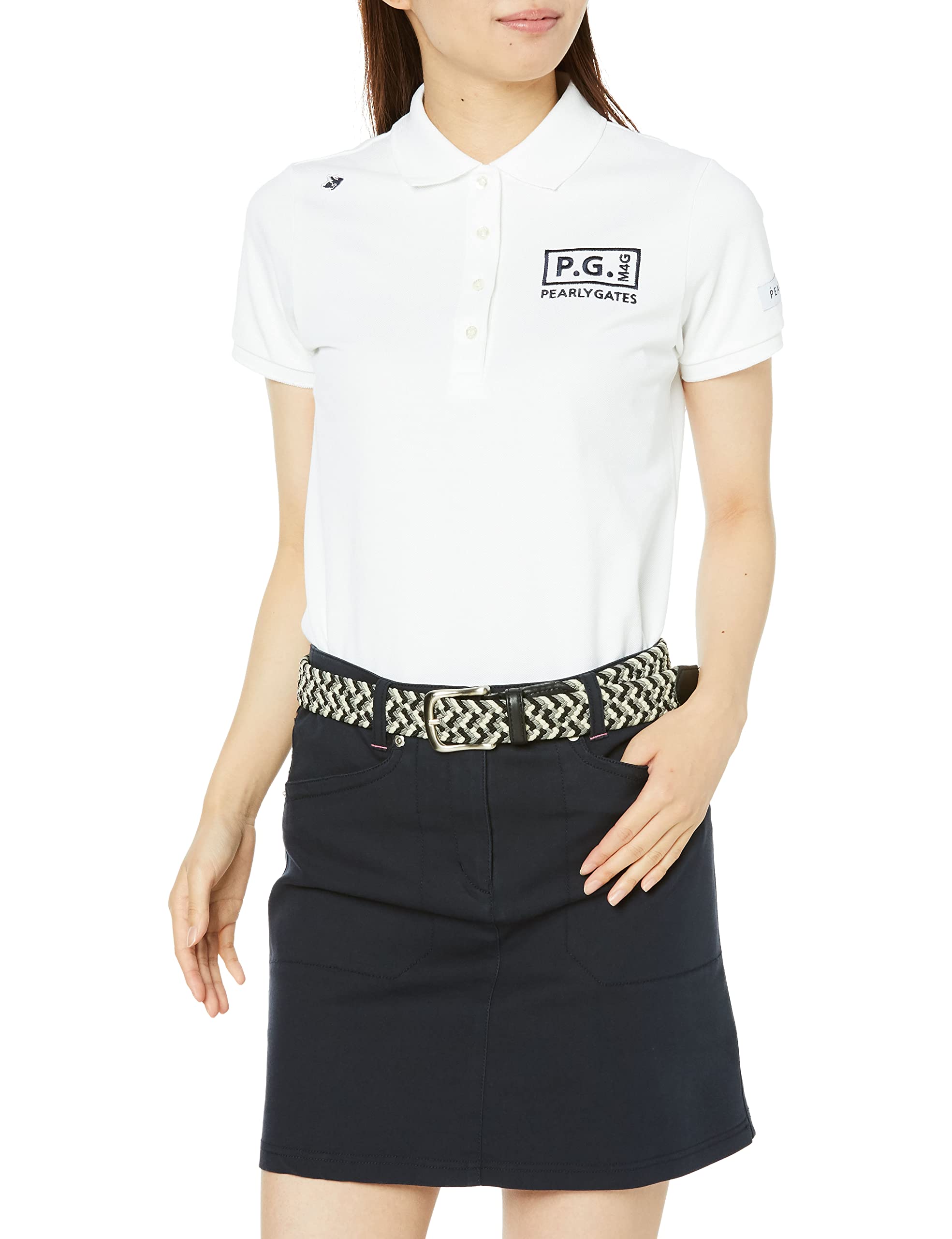 Amazon | [パーリーゲイツ] レディース 半袖 ポロシャツ C40/2×ドライ