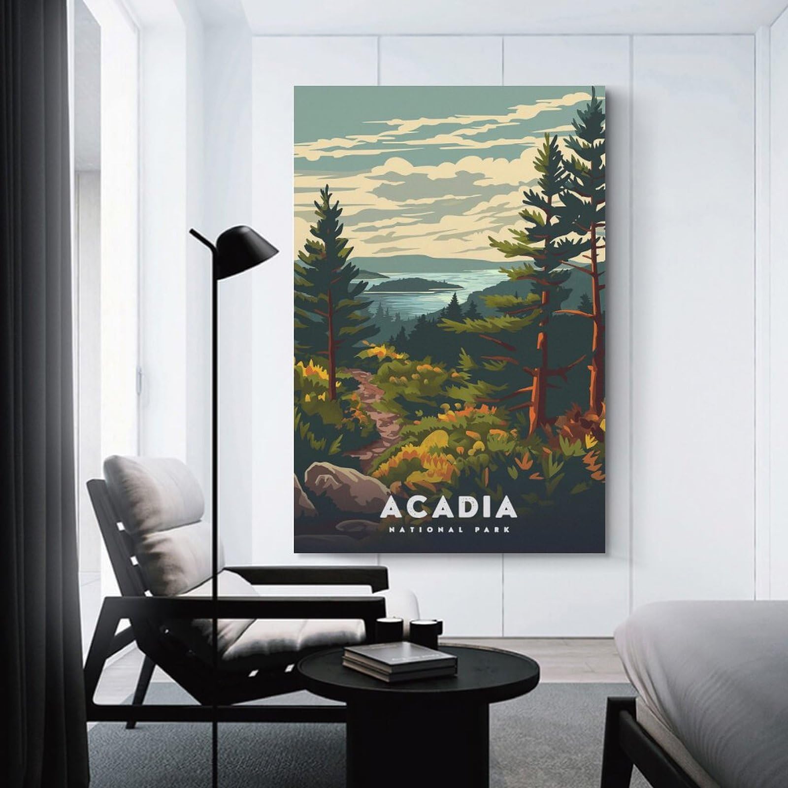 Junmoney Acadia National Park Hanging Wall Art 20x30inch(50x75cm), for Small Homes, Bedrooms Or Open Spaces, An Easy Choice for New Home Styling