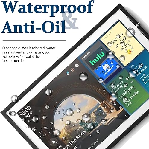 Miniatura 5 de Miimall (3 Packs) Compatible for Echo show 15 Screen Protectors, Anti-Scratch Ultra-Thin Anti-Fingerprint Full Cover Film [PET] HD Clear Screen