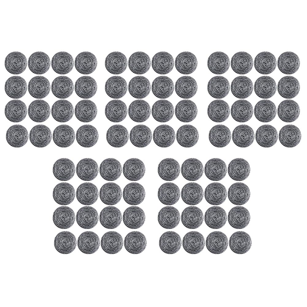 Hndhbfgrt 80 PCS Stainless Steel Sponges Scrubbers, Utensil Scrubber Scouring Pads Ball for Removing Rust Dirty Cookware Cleaner